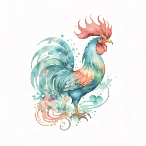 Colorful Dragon Rooster
