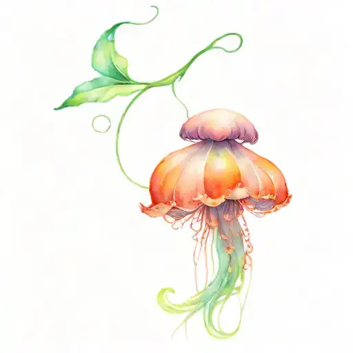 A Jellyfish With Lily Of The Valleys Incorporated Into Its Tentacles