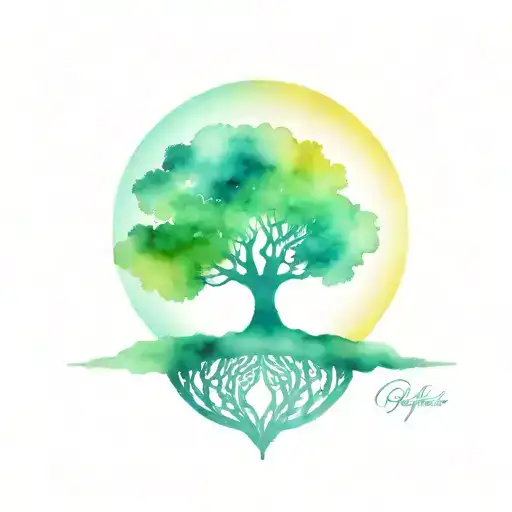 Yggdrasil Blanco Y Negro