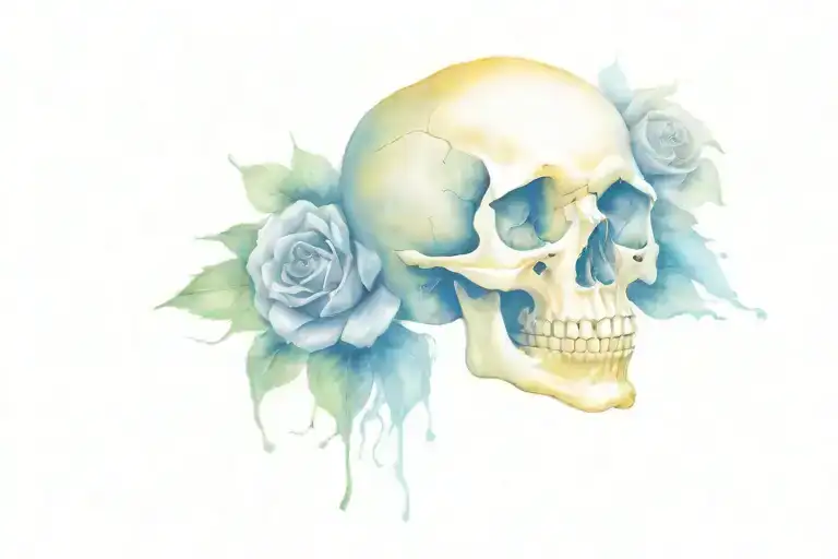 Skull With Rose