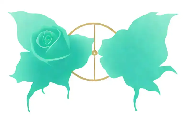 Tattoo Of Half Clock Half Rose