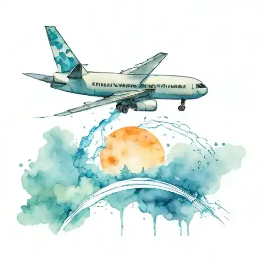 Airplane Flying Contrail