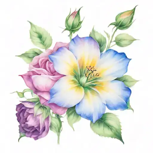 Rose Sunflower Morning Glory Flowers