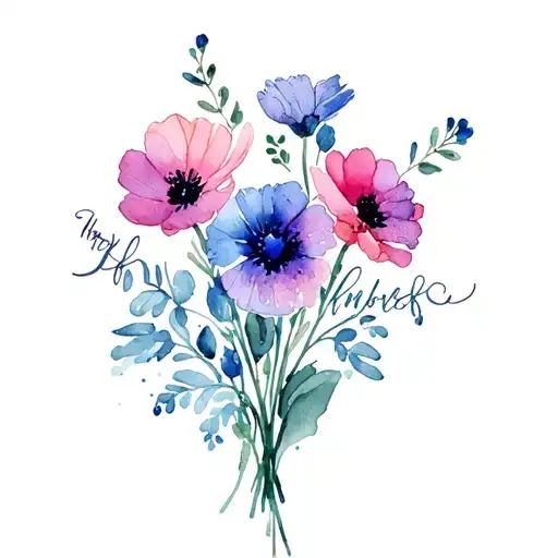 February November Birth Flower Bouquet