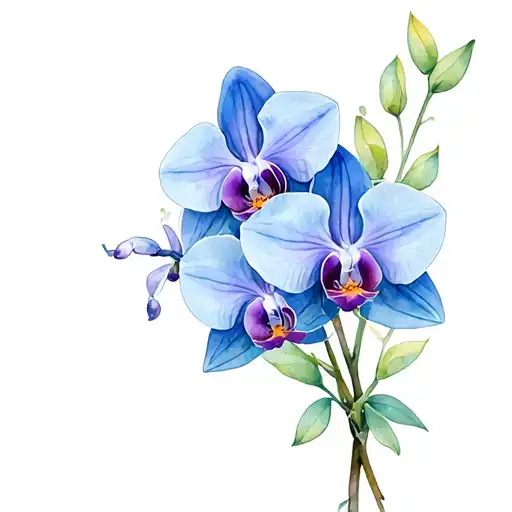 Blue Orchid Type Flowers