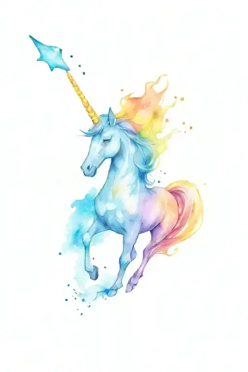 Rainbow Pegasus And Galaxy