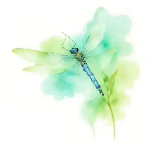 Flowers And Dragon Fly