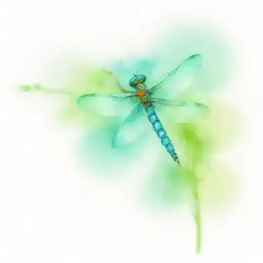 Flowers And Dragon Fly