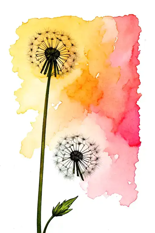 Dandelion Fluff Single Stem