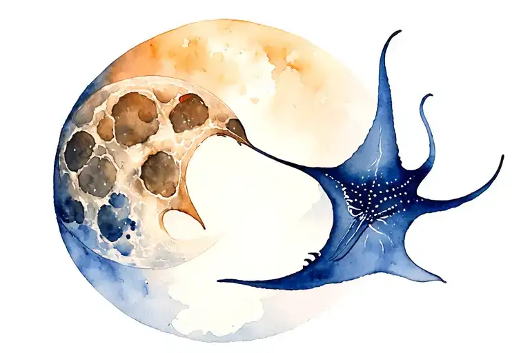 Moon And Sting Ray
