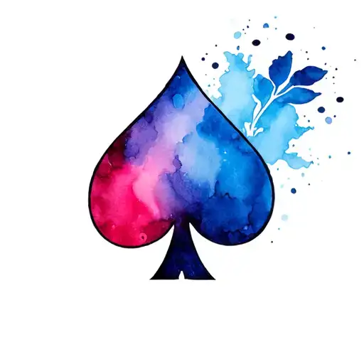 Black Spade With Keyhole Revealing