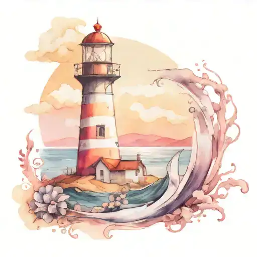 Lighthouse Whit Anchor