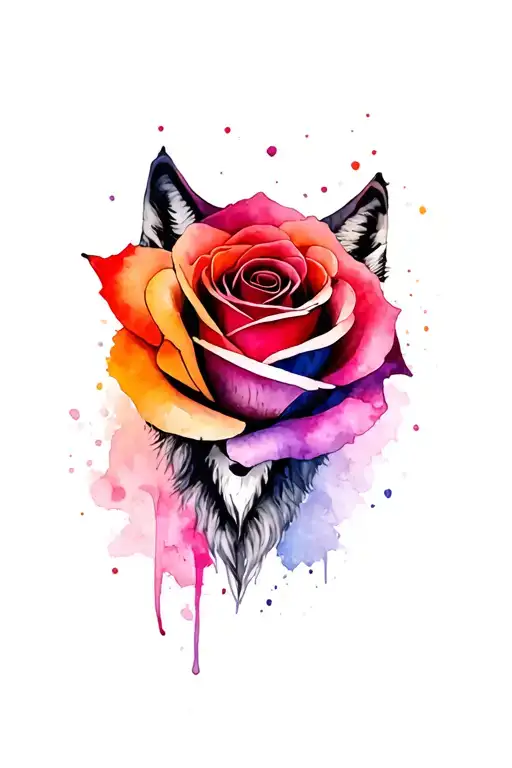 Wolf And Rose