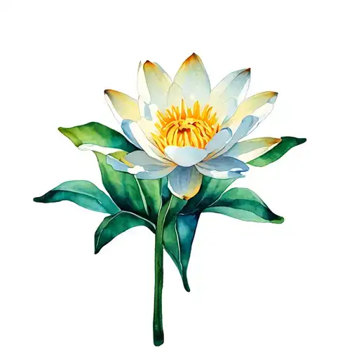 Water Lily And Daffodil