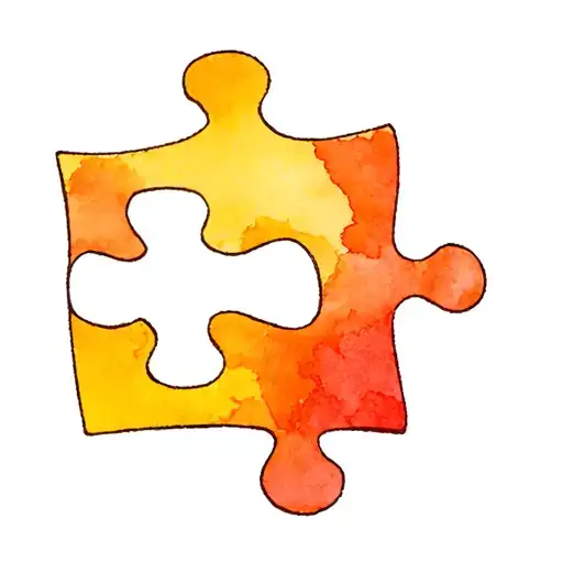 Puzzle Piece Cartoon Version