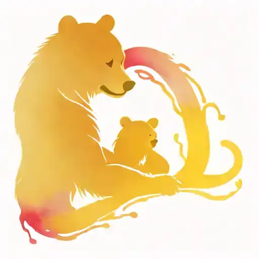 Not Today With A Purple Cancer Ribbon And Brother Bear