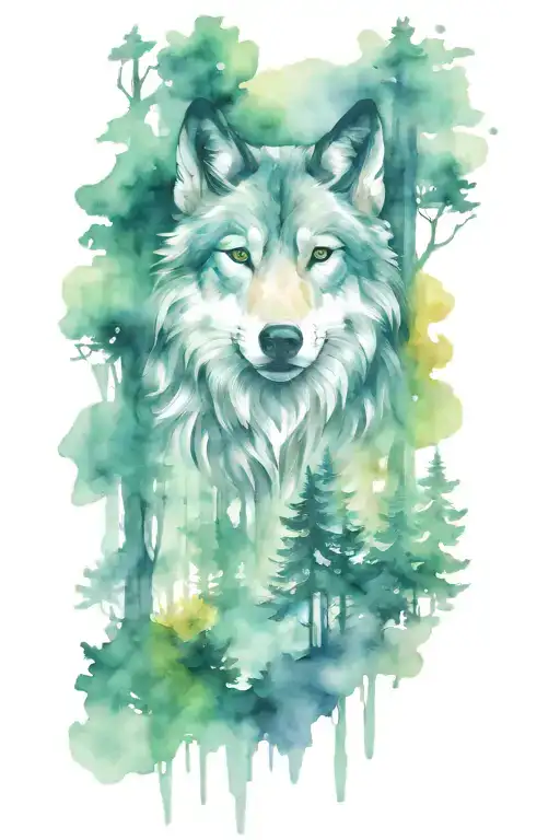 Forest In Wolf Face