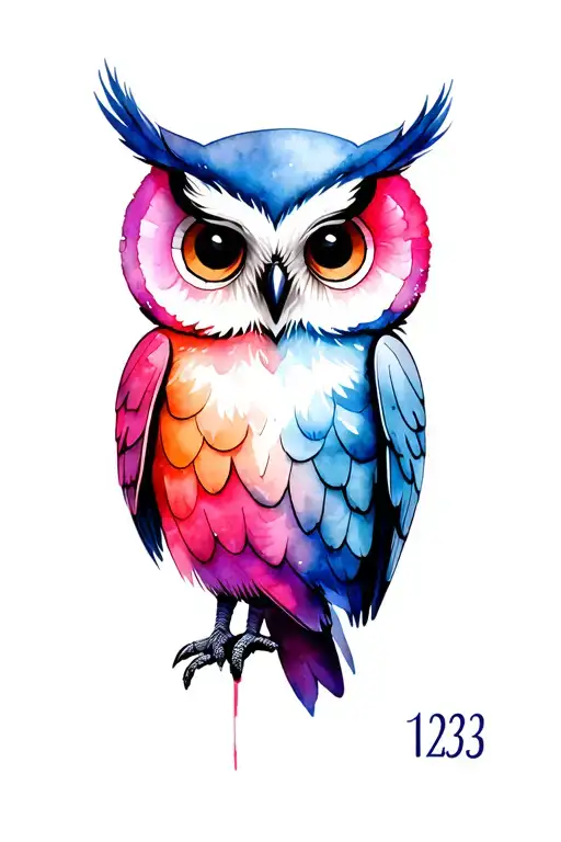 Owl And Numbers 12623