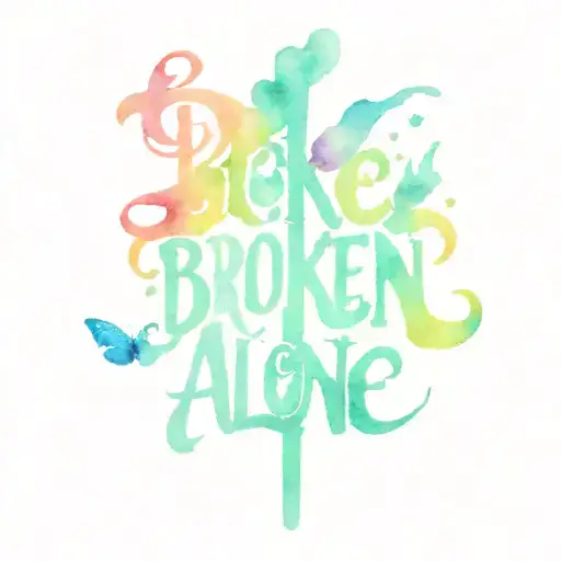 Broken And Alone Lettering