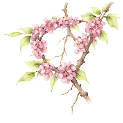 Lilac And Crab Apple Tree