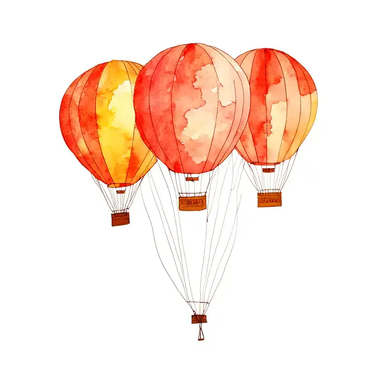 Three Hot Air Ballons