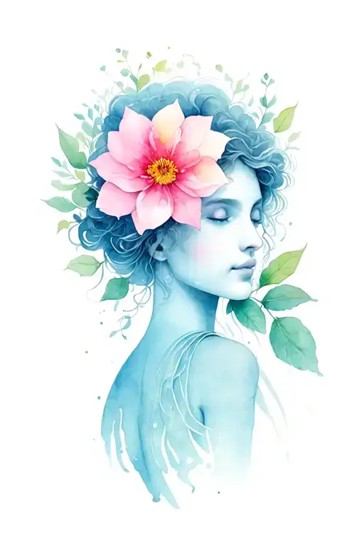 Goddess And Flower For Cancer Zodiac Sign More On Pinkish Color