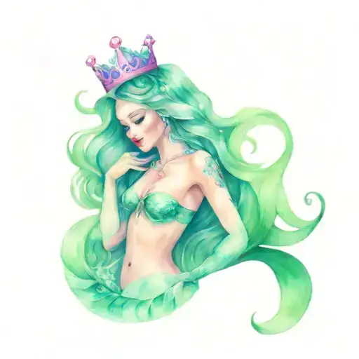 A Mermaid With A Princess Tiara