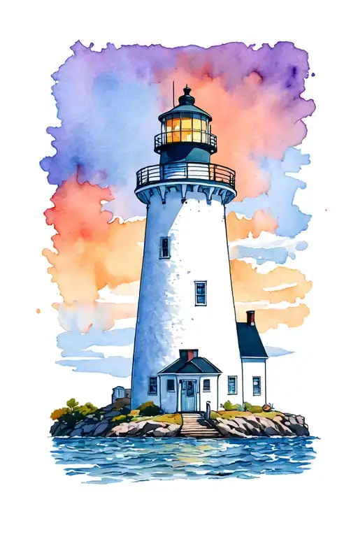 Portland Bill Lighthouse Standing Tall Amidst