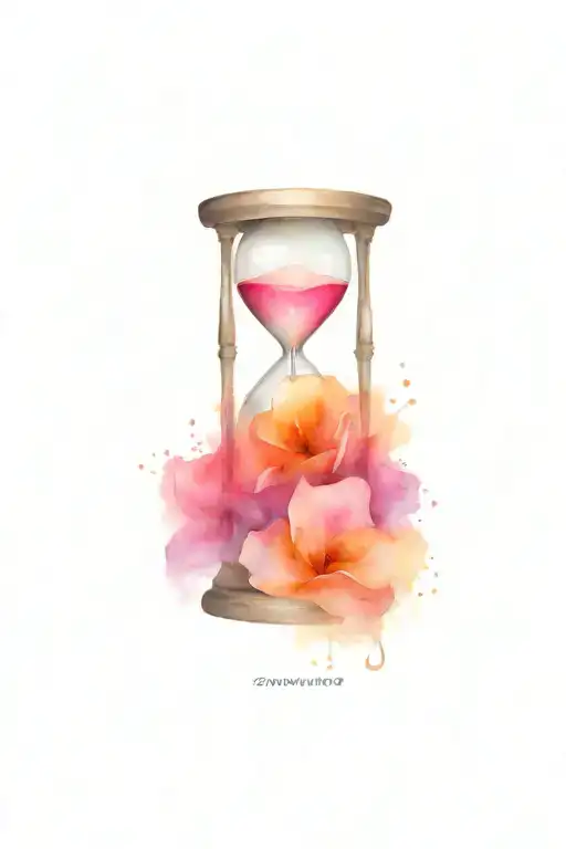 Hourglass With Clock Embedded