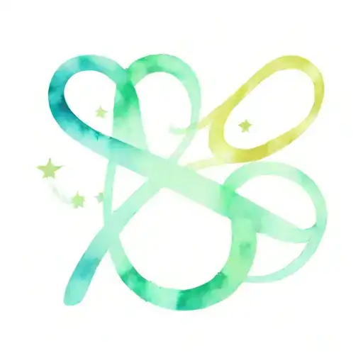 A Minimalist Design Of Infinity Having A Heart With Alphabet M And A Star