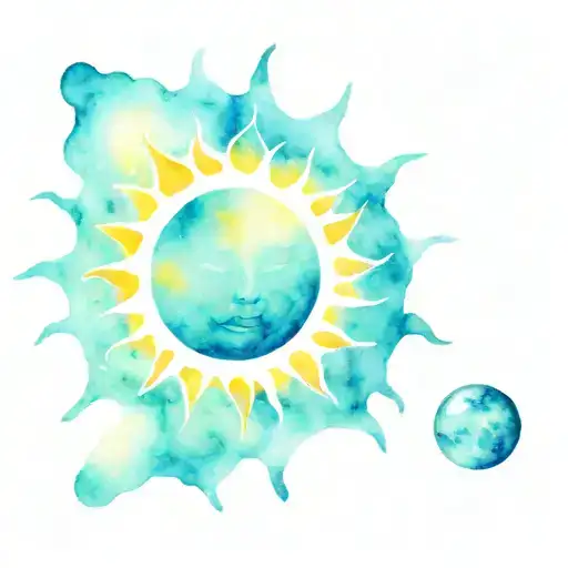 Sun With Indifferent Face Made