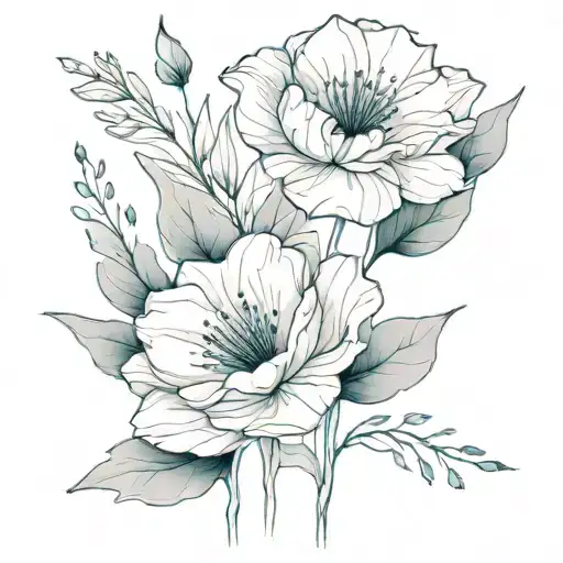 Sleek Minimal Line Art Flower