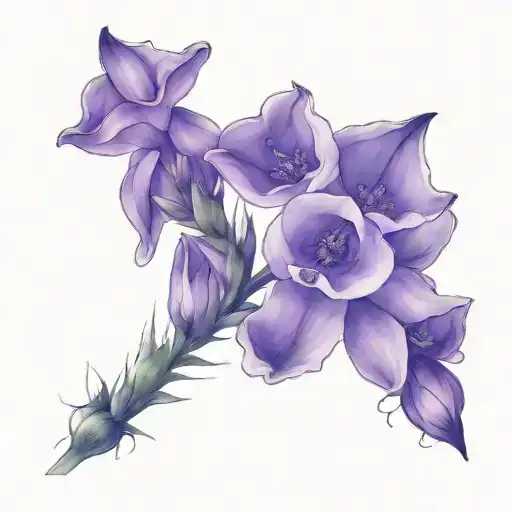 Sleek Minimal Line Art Foxglove