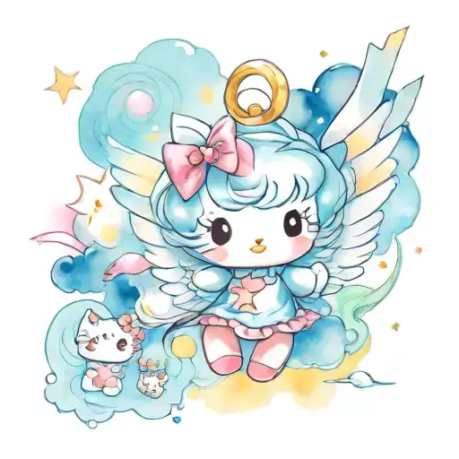 Angel Hello Kitty Flying