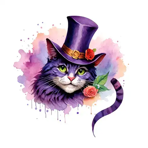 Alice In Wonderland With Cheshire Cat And Mad Hatter