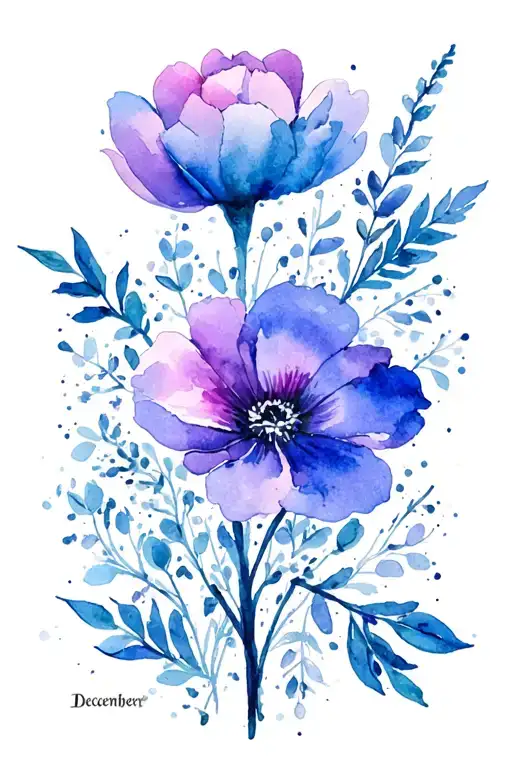 Birth Flower Bouquet December November September Birth Flower