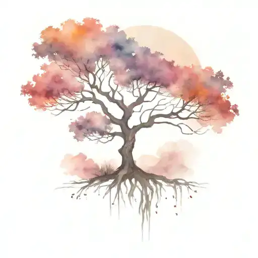 Large Tree With Dna Roots