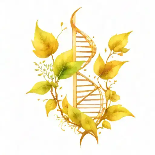 Dna Helix With Tree Growing Out Of It