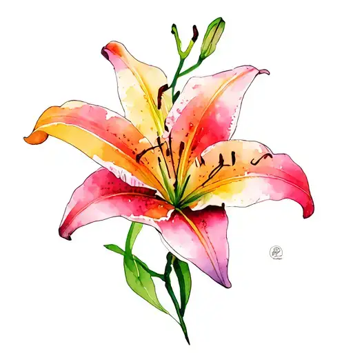 Lily Flowers Intertwined