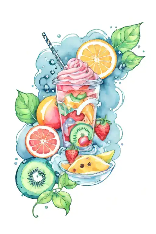 Cartoon Food Surrounded