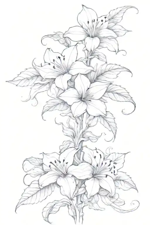 Long Thin Moonflower Vine