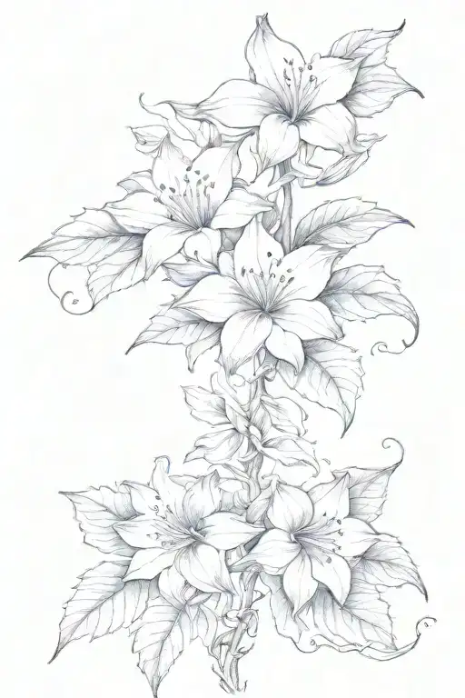 Long Thin Moonflower Vine