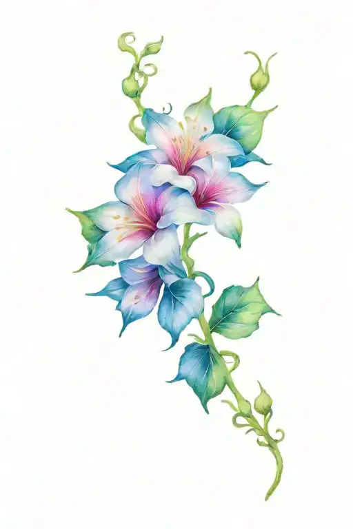 Long Thin Moonflower Vine