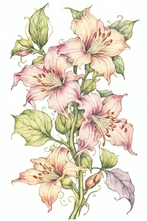 Long Thin Moonflower Vine