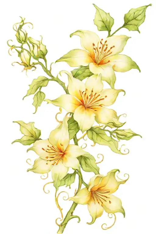 Long Thin Moonflower Vine