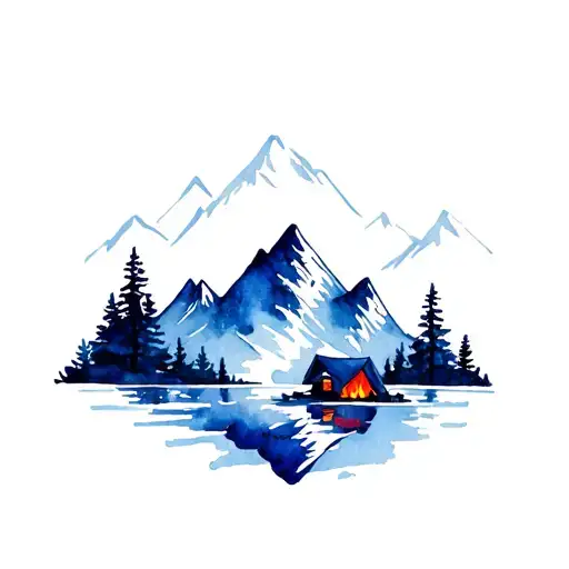 Camping Mountains Fire