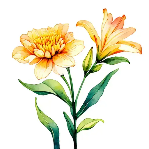 Crysanthemum Flower Lily Flower Marigold Flower Narcissus Flower