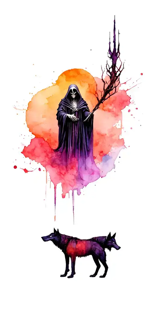 Grim Reaper Holing 3 Wolf's