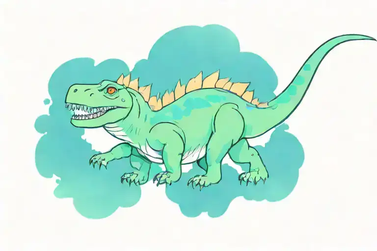 Pumpkin Dinosaur Rainbow