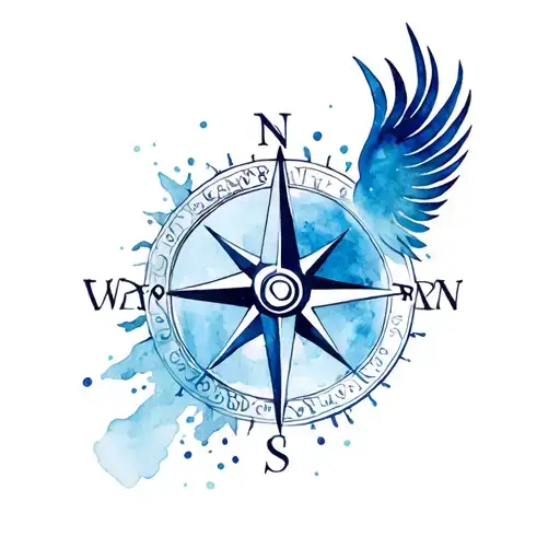 Compass And Phoenix Rising